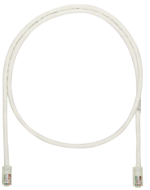 Patch Cord CAT-5e 1.5m / Panduit NK5EPC5Y | 2410 - Cable Patch Cord Categoría 5e U/UTP sin blindaje, Longitud: 1.5 mts, Calibre: 24 AWG, Grado de inflamabilidad: CM, Tipo de Conductor: Trenzado, Color: Cable Blanco / Funda Transparente, Norma: T568A