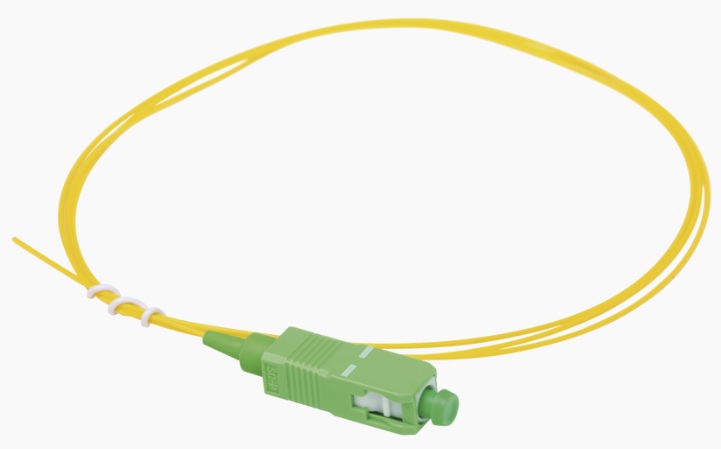 LinkedPro LP-FO-SCA-01 / Pigtail de Fibra Óptica | 2603 - LinkedPro LP-FO-SCA-01 es un pigtail de fibra óptica de 1m, diseñado para la terminación de cables monomodo por fusión en distribuidores ópticos. Conector SC/APC simplex, fibra monomodo G.652.D