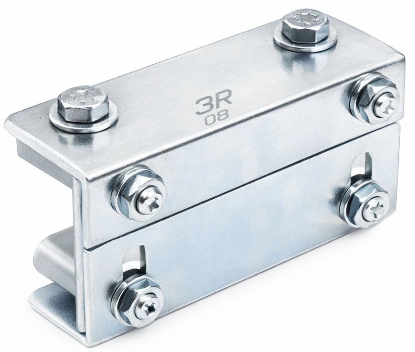 Placa Guía Superior / Comunello 255-220 | 2604 - Comunello 255-220 1130-6005-001 es una placa guía superior de doble regulación diseñada para el guiado y estabilidad de cancelas corredizas, cuenta con 4 rodillos de nailon de 30 mm, ajuste de luz