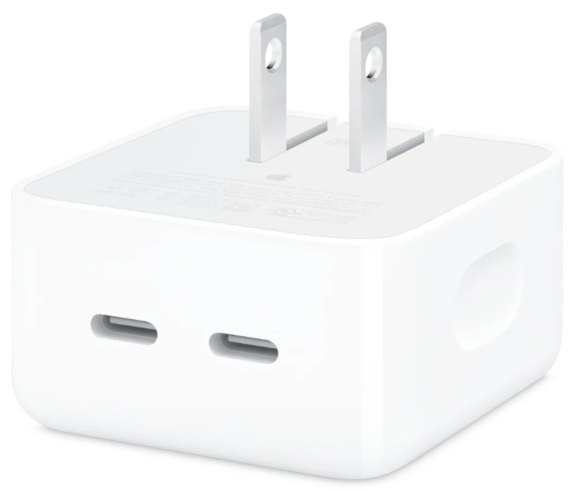 Power Adapter 35W para Apple AirPods / MW2H3AM-A | 2601 - Apple Power Adapter 35W Dual USB C MW2H3AM/A es un cargador universal con dos puertos USB C, diseñado para alimentar dispositivos Apple como MacBook Air, iPad, iPhone, Apple Watch, AirPods