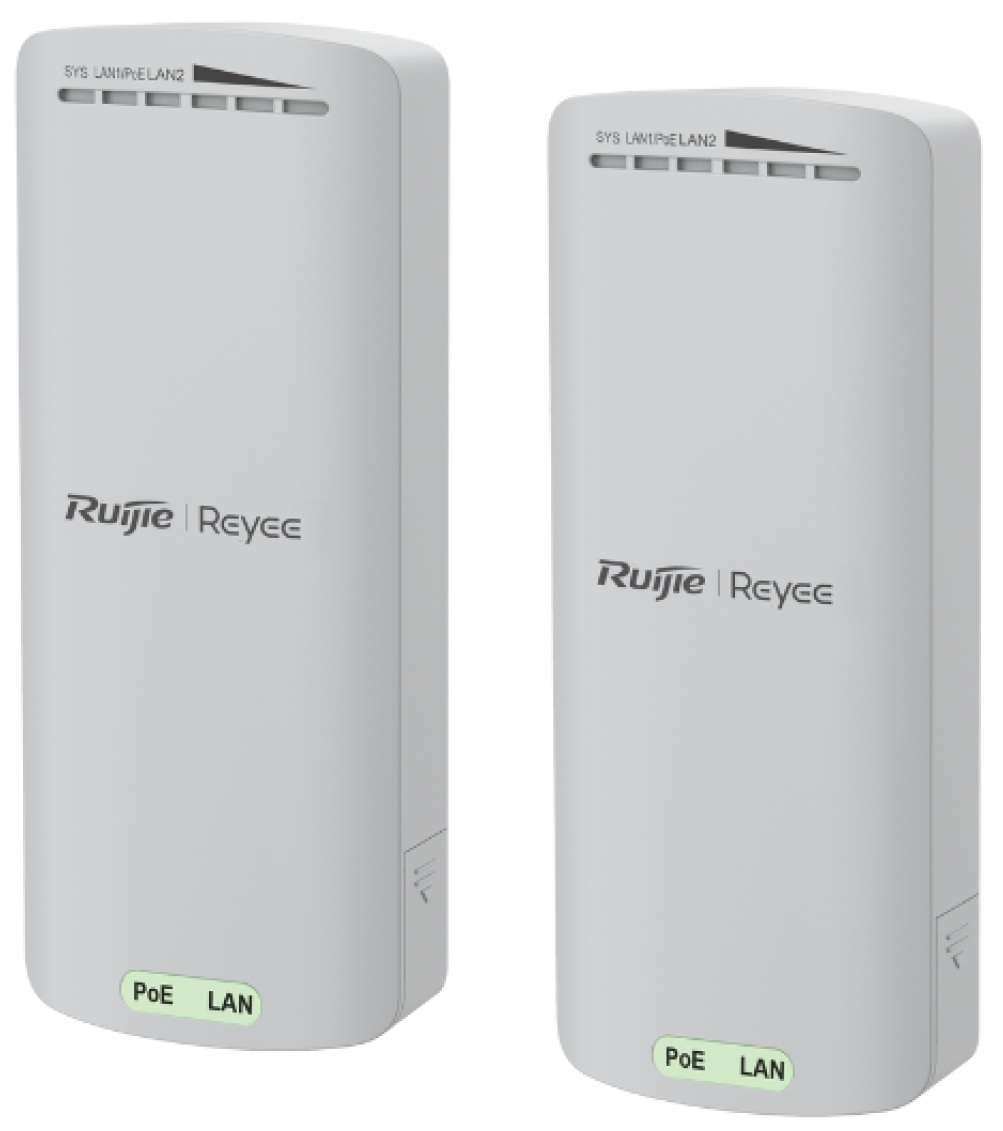 Puente Inalámbrico WiFi 4 / Ruijie RG-EST100-E | 2508 - Ruijie RG-EST100- es un puente inalámbrico 802.11b/g/n (Wi-Fi 4) de corto alcance para aplicaciones de transmisión de datos en exteriores como CCTV, ascensores, grúas de torre y edificios.