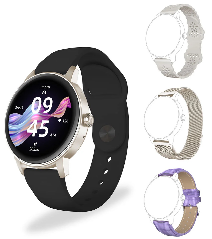 Reloj inteligente / Argom C30 | 2605 – Argom Tech SkeiWatch C30 ARG-WT-6030SL Reloj inteligente diseñado con pantalla IPS de 1.30'' a 320x320p, biosensores para frecuencia cardíaca, SpO2, presión arterial y estrés, 107 modos deportivos