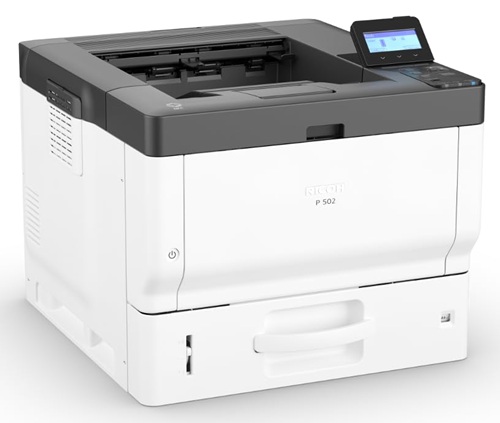 Impresora LED B&N / Ricoh P 502 | 2608 – Ricoh P 502 418494 Impresora monocromática LED para grupos de trabajo, Velocidad de impresión: 43 ppm A4 / 45 ppm Letter, Resolución 1.200 dpi, Procesador Intel 1.1 GHz, Memoria RAM 2GB, Dúplex Automático