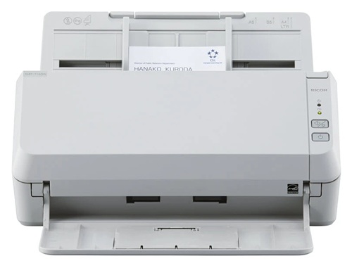 Escáner 30 ppm / Ricoh SP-1130N | 2608 – Ricoh SP-1130N PA03811-B025 es un escáner de documentos con alimentador automático ADF y escaneo dúplex, Velocidad de escaneo: 30 ppm símplex / 60 ipm dúplex a 200/300 dpi, Resolución: 600 dpi, ADF 50 hojas