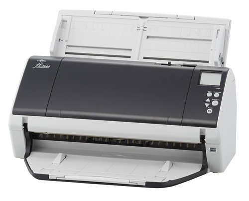 Escáner 80 ppm / Ricoh fi-7480 | 2608 – Ricoh fi-7480 PA03710-B005 es un escáner de documentos ADF con alimentación manual y escaneo dúplex, Velocidad de escaneo A4 horizontal: 80 ppm símplex / 160 ipm dúplex a 200/300 dpi, Resolución óptica: 600 dpi
