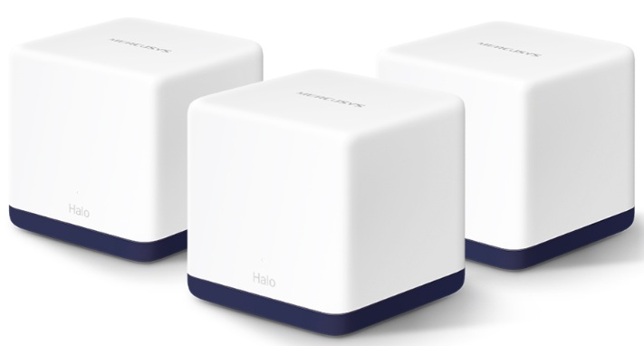 Router Mesh Wi-Fi 5 1900 Mbps / Mercusys Halo H50G Pack x3 | 2501 - Router Mesh Wi-Fi 5 / Mercusys Halo H50G Pack x3  Sistema Mesh Wi-Fi 5 AC1900 de doble banda con 2x Antenas internas, Modos de funcionamiento: AP & Router, Cobertura 550m², 100 disp