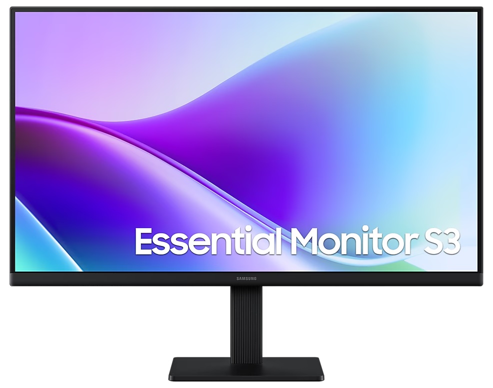 Monitor Plano – 24'' FHD / Samsung S3 S32GF | 2607 – Samsung Essential S3 S32GF LS24F320GANXZA es un monitor Full HD de 24'' diseñado para productividad y entretenimiento. Panel IPS, Resolución: 1920 x 1080, Relación de aspecto: 16:9, Brillo: 250 cd/m²