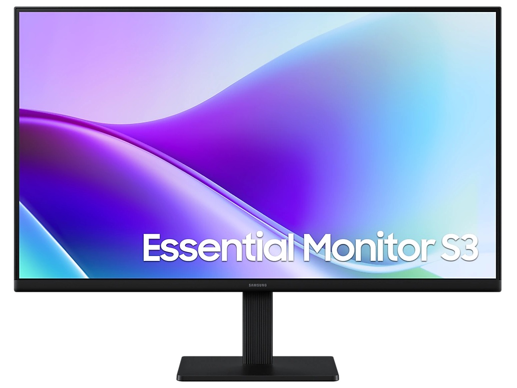 Monitor Plano – 27'' FHD / Samsung S3 S32GF | 2607 – Samsung Essential Monitor S3 S32GF LS27F320GANXZA es un monitor Full HD de 27'' diseñado para productividad y entretenimiento. Panel IPS, Resolución: 1920 x 1080, Relación de aspecto: 16:9