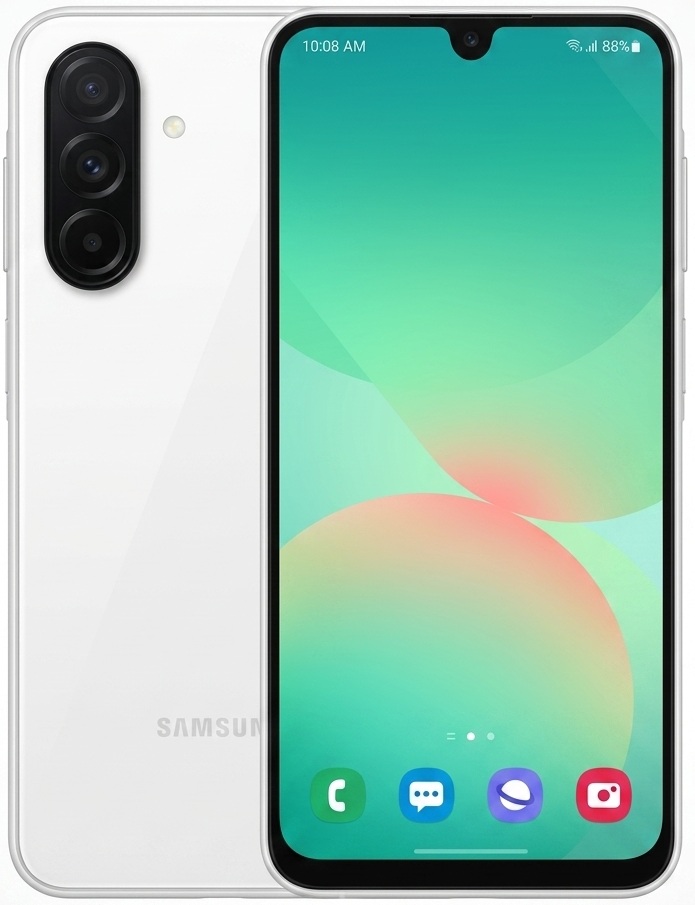 Samsung Galaxy A26 / Celular 5G 256GB Blanco | 2604 – Samsung Galaxy SM-A266MZWHLTC es un smartphone diseñado para comunicación y entretenimiento móvil, pantalla Super AMOLED de 6.7 pulgadas FHD+, procesador Octa-Core de 2.4GHz, 8GB memoria RAM, 256GB