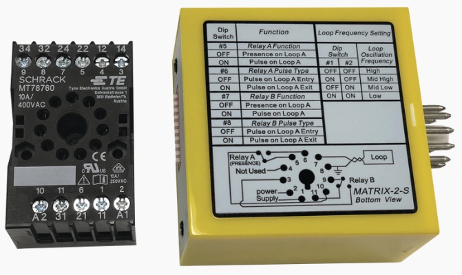 Sensor de Masa / BEA 10-MATRIX-IIS-1224 | 2604 - BEA 10-MATRIX-IIS-1224 es un detector de masa inductivo monocanal diseñado para la detección de vehículos en accesos, tecnología de inducción por lazo magnético, 2 salidas de relé independientes