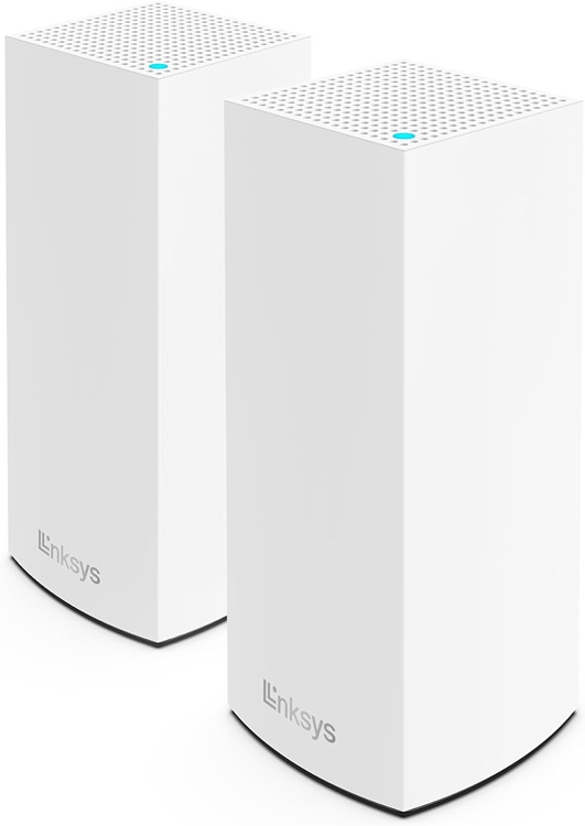 Router Mesh AX5400 Wi-Fi 6 / Linksys MX5502 Pack x2 | 2410 - Router Linksys Atlas Pro 6 de doble banda con Velop Intelligent Mesh, Puertos: 3x LAN Gigabit + 1x WAN, Estándares: AX5400 (Wi-Fi 6), 2-Antenas internas 4.69dBi, Frecuencias 2.4GHz & 5GHz