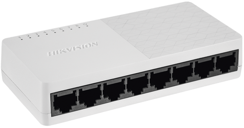 Switch 8-Puertos Gigabit / Hikvision DS-3E0508D-O | 2603 -  Hikvision DS-3E0508D-O es un conmutador de red no administrable diseñado para ampliar la conectividad cableada en entornos domésticos u oficinas pequeñas, integra 8 puertos RJ45 Gigabit