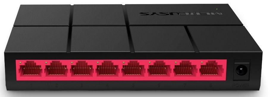 Switch  8-Puertos / Mercusys MS108G | 2501 - Switch No Administrable con 8-Puertos LAN Gigabit, Funciones de Capa 2, Negociación automática, MDI/MDIX automático, Memoria de búfer de paquetes: 64KB, Jumbo Frame: 9KB