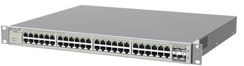 Switch 48-Puertos / Ruijie RG-NBS5200-48GT4XS | 2508 - Ruijie RG-NBS5200-48GT4XS es un switch administrable con funciones de capa 3, diseñado para redes empresariales que requieren alto rendimiento, escalabilidad y gestión avanzada desde la nube