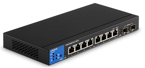 Switch PoE  8-Puertos / Linksys LGS310MPC | 2405 - Switch PoE Administrable con 8-Puertos LAN Gigabit PoE+, 2-Puertos SFP Gigabit, Presupuesto PoE 110W, Funciones Capa 2 y 3, Memoria RAM 256MB, Conmutación: 20 Gbps, Procesamiento 14.88 Mpps 