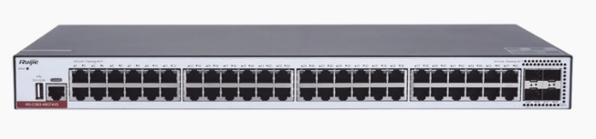 Switch Core 48-Puertos PoE / Ruijie RG-CS83-48GT4XSP | 2508 - Ruijie RG-CS8348GT4XSP es un switch administrable Capa 3, diseñado para redes empresariales con alta densidad de puertos, alimentación eléctrica a dispositivos IP y enlaces de alta velocidad