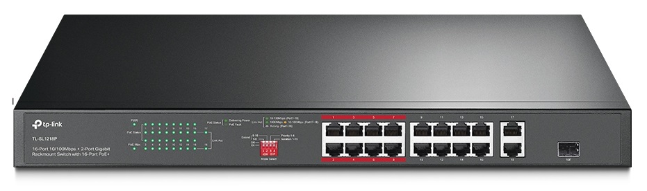 Switch 16-Puertos PoE+ / TP-Link TL-SG1016PE | 2502 - Switch Administrable con 16-Puertos LAN Gigabit (8-Puertos PoE+ 30W), Presupuesto Total PoE: 110W (802.3af & 802.3at), Funciones de Capa 2, Capacidad de conmutación 32 Gbps, Procesamiento 23.8 Mbps