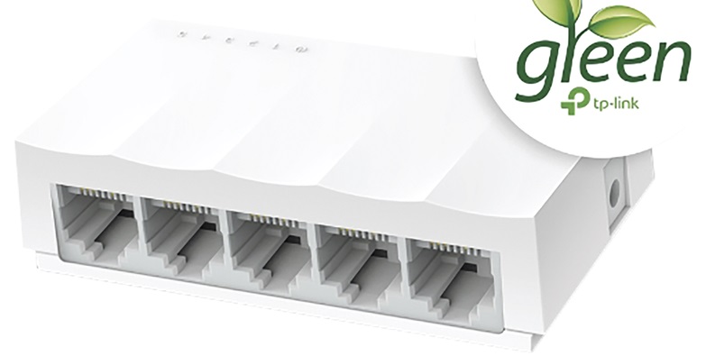 Switch  5-Puertos / TP-Link LS1005 | 2502 - Switch No Administrable con 5-Puertos LAN 10/100 Mbps, Negociación Automática, Auto-MDI/MDIX, Tecnología Green Ethernet, Control de flujo IEEE 802.3x, Potencia Máximo: 1.65W, Disipación de calor: 5627 BTU