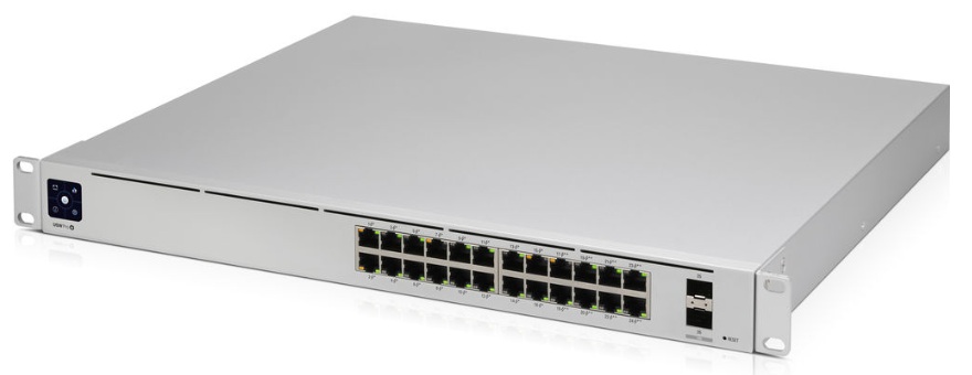 Switch 24-Puertos / Ubiquiti USW-PRO-24 | 2507 - Switch Ubiquiti USW-PRO-24 gestionado capa 3 línea UniFi, diseñado para redes empresariales que requieren alto rendimiento, administración avanzada. Puertos: 24x RJ45 Gigabit Ethernet, 2x SFP+ 1/10G