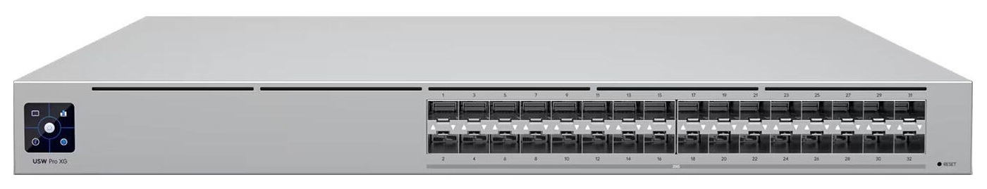 Ubiquiti USW-PRO-AGGREGATION / Switch 28-Puertos Fibra | 2606 –  Ubiquiti USW-PRO-AGGREGATION es un switch diseñado para concentrar enlaces de alta capacidad, Cuenta con veinticuatro puertos SFP+ de 10 Gbps, Cuatro puertos SFP28 de 25 Gbps, Capacidad de c