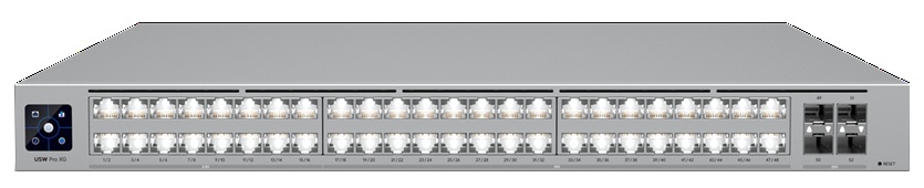 Ubiquiti USW-Pro-XG-48-PoE / Switch 48-Puertos PoE | 2606 – Ubiquiti USW-Pro-XG-48-PoE Switch diseñado para redes empresariales con alta velocidad y demanda de potencia, Compatible con puntos de acceso de última generación y servidores corporativos
