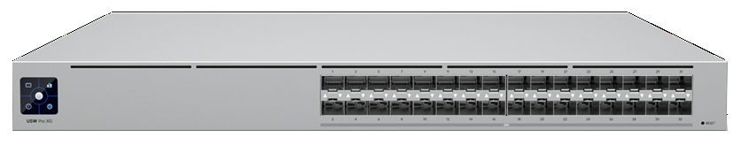 Ubiquiti USW-Pro-XG-Aggregation / Switch 32-Puertos Fibra | 2606 – Ubiquiti USW-Pro-XG-Aggregation es un switch de agregación diseñado para redes de alta densidad, Incorpora 32 puertos SFP28 de 25 Gbps, Capacidad de conmutación de 1600 Gbps