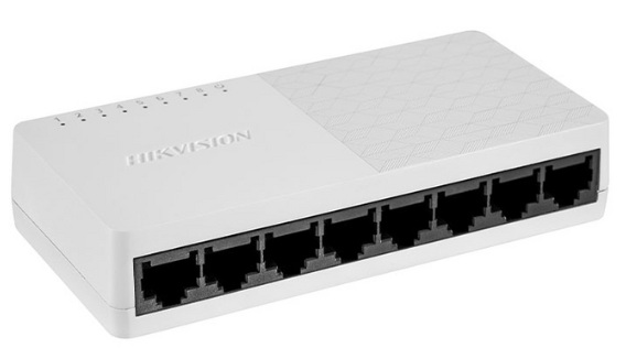 Switch 8-Puertos / Hikvision DS-3E0108D-O | 2603 - Hikvision DS-3E0108D-O es un switch plástico de 8 puertos Fast Ethernet diseñado para entornos de red sencillos como hogares y oficinas pequeñas. Admite el aprendizaje automático de direcciones MAC