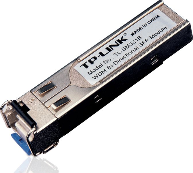 Modulo SFP Monomodo 20Km / TP-Link TL-SM321B | 2502 - Módulo SFP 1000Base-BX WDM bidireccional para Fibra tipo 9/125 μm Monomodo, Tecnología WDM bidireccional, utilizando un solo hilo de fibra, Longitud de Onda TX: 1550nm / RX: 1310nm, Longitud Max 20Km