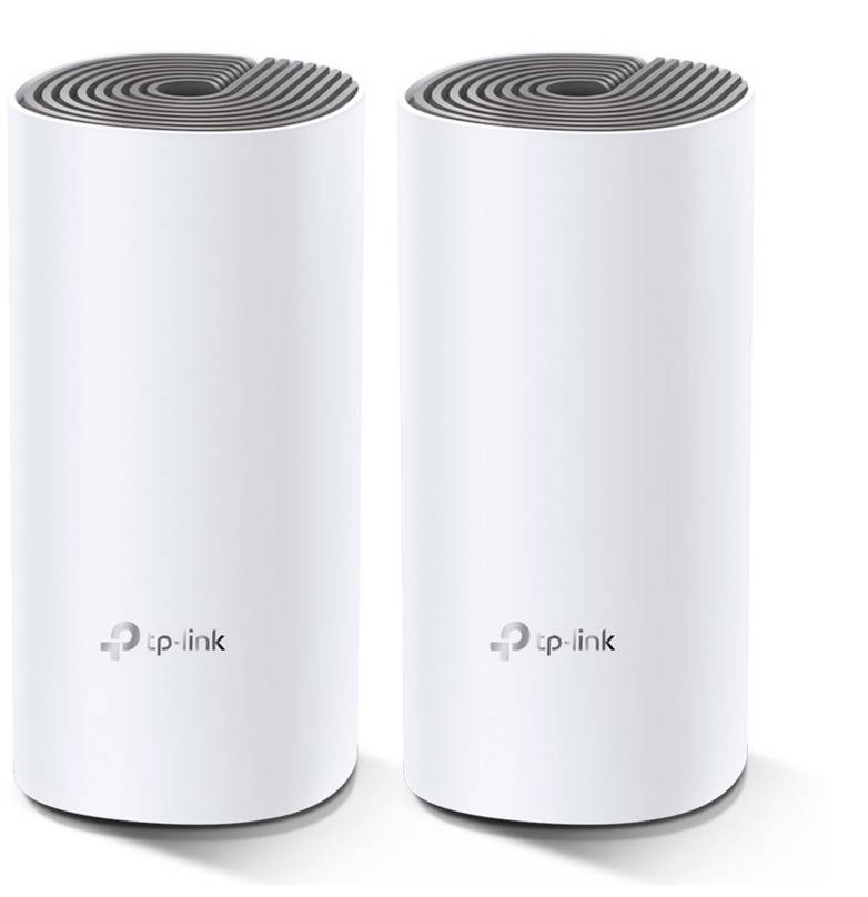 Router Mesh Wi-Fi 5 1167 Mbps / TP-Link DECO E4 Pack x2 | 2501 - Sistema Mesh Wi-Fi 5 de doble banda con 2x Antenas internas, Modos de funcionamiento: AP & Router, Estandar inalambrico 802.11ac, Velocidad 1167 Mbps (300 Mbps a 2.4Ghz + 867 Mbps a 5Ghz)