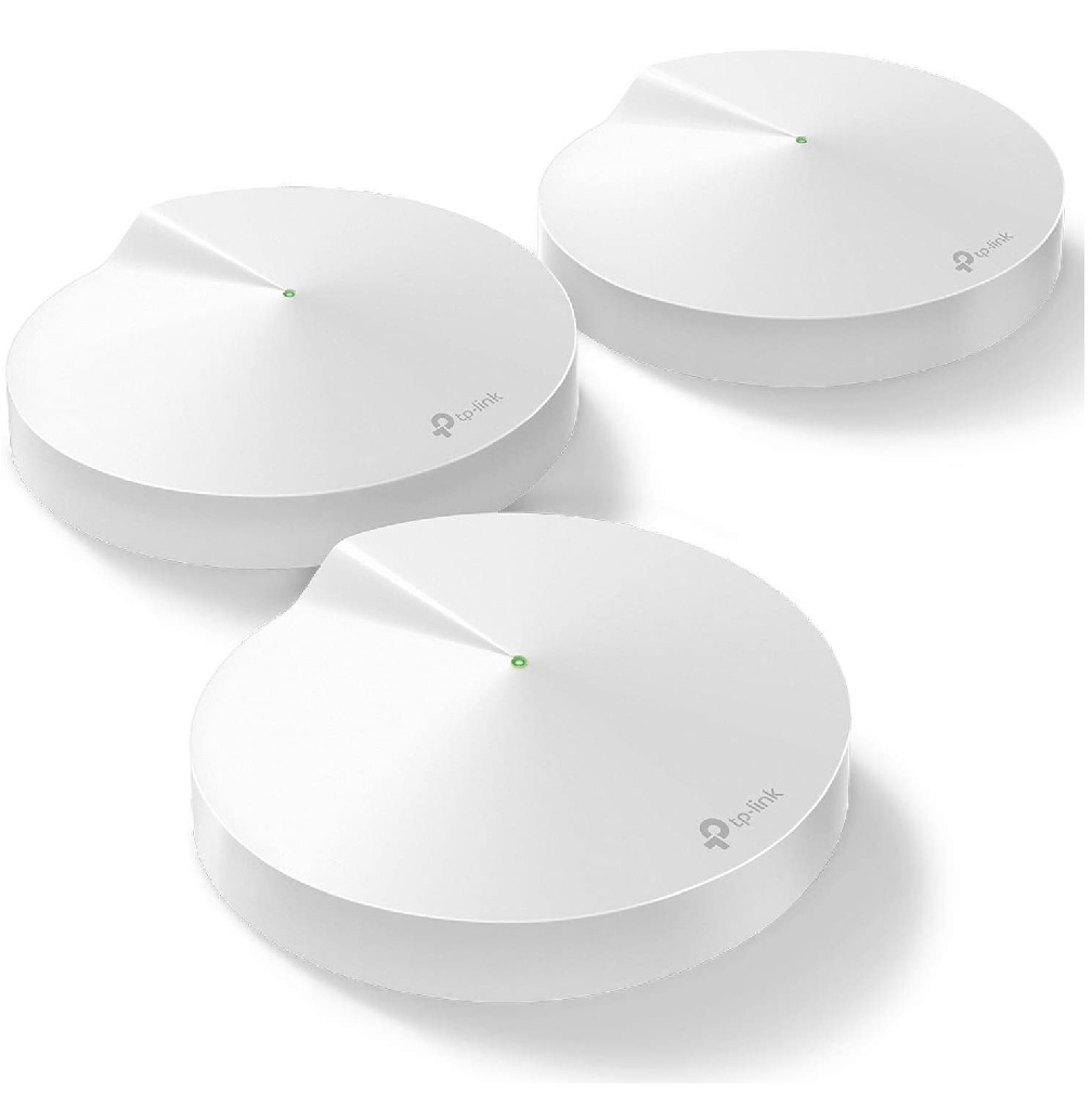 Router Mesh Wi-Fi 5 1267 Mbps / TP-Link DECO M5 Pack x3 | 2502 - Sistema Mesh Wi-Fi 5 de doble banda con 4x Antenas internas, Modos de funcionamiento: AP & Router, Estandar inalambrico 802.11ac, Velocidad 1267 Mbps (400 Mbps a 2.4Ghz + 867 Mbps a 5Ghz)