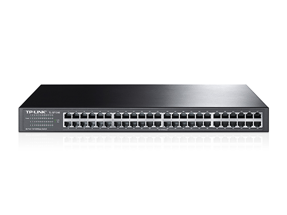 Switch 48-Puertos / TP-Link TL-SF1048 | 2501 - Switch No Administrable, Interfaz: 48-Puertos 10/100 Mbps (Auto Negotiation / Auto MDI / MDIX),  Switching Capacity: 9.6Gbps, Packet Forwarding Rate: 7.14Mpps, MAC Address Table: 8K, Certificaciones FCC, CE