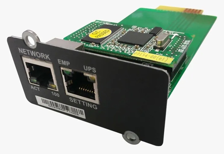 Tarjeta SNMP / CDP UPO22SNMP | 2605 – CDP UPO22SNMP es una tarjeta de red diseñada para el monitoreo y gestión remota de sistemas de energía, instalación interna en la ranura inteligente de tarjetas del equipo, interfaz basada en el protocolo estándar de 
