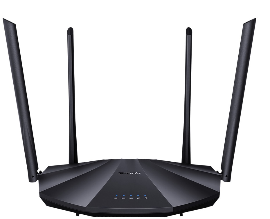 Router inalámbrico 1733 Mbps – Tenda AC19 | 2110 - Router WiFi, Doble banda (2.4 y 5 GHz), Interfaces: 1x Gigabit WAN, 4x Gigabit LAN, 1x USB, 4 antenas externas de 6dBi, Velocidad: 1733 Mbps / 300 Mbps, Transmisión CE: 20dBm / 23dBm