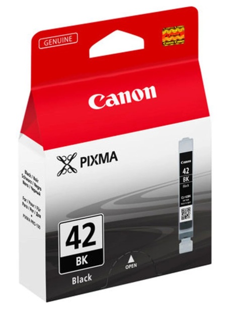 Tinta Canon CLI-42BK / Negro – 13 ml | 2607 – Canon CLI-42 BK 6384B009AA es un cartucho de tinta de alta definición formulado con tecnología FINE para proporcionar impresiones fotográficas con transiciones suaves y una prolongada longevidad.