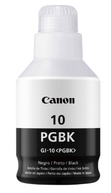 Tinta Canon GI-10PGBK / Negro - 170 ml | 2607 – Canon GI-10 PGBK 3382C001AA Botella de tinta de alta capacidad formulada con base de pigmento para proporcionar textos nítidos y gráficos de larga duración en impresoras PIXMA con sistema de recarga
