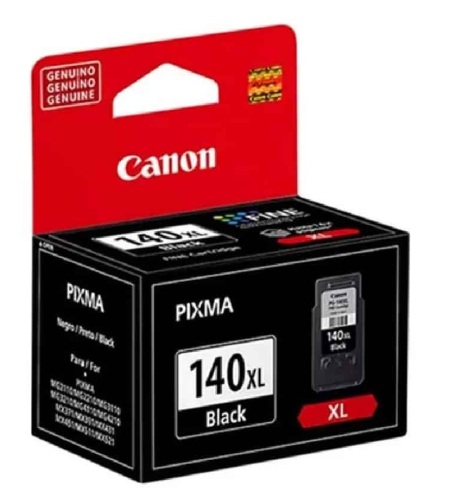 Tinta Canon PG-140XL / Negro – 11 ml | 2607 – Canon PG-140XL 5200B001AB Cartucho de tinta de alta capacidad diseñado para ofrecer textos nítidos y documentos de alta calidad en impresoras de inyección de tinta PIXMA. Referencia de tinta: PG-140XL