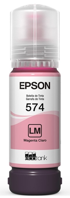 Tinta Epson 574 / Magenta Claro 65 ml | 2503 - Tinta Original Epson T574620 Magenta Claro. Capacidad 65 ml. Impresoras Compatibles: Epson EcoTank L8050 - Las tintas originales de Epson están diseñadas para funcionar en armonía con las impresoras Epson
