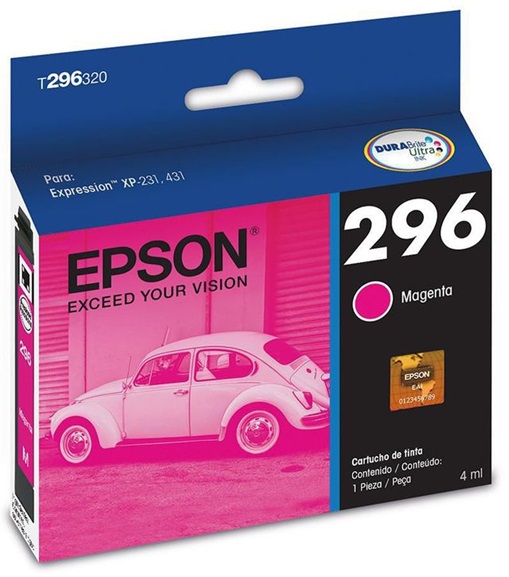 Tinta Epson 296 T296320-AL Magenta| 2301 - Tinta Original Epson T296320-AL Magenta 