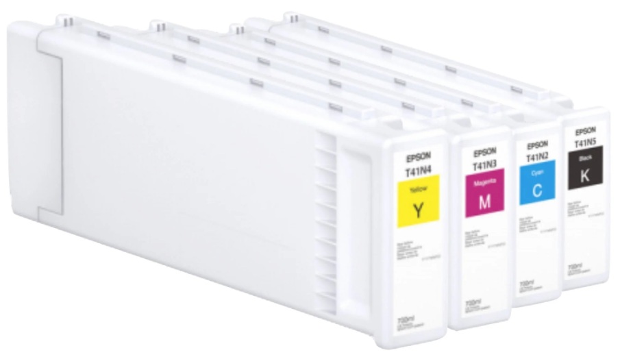 Tinta para Epson SureColor T3475 / T41N 700 ml | 2503 - Tinta Original Epson T41N. Capacidad 700 ml. El Kit Incluye: T41N220 Cian, T41N320 Magenta, T41N220 Amarillo, T41N220 Negro. Tinta UltraChrome XD2 basada en colorantes para imágenes vibrantes.