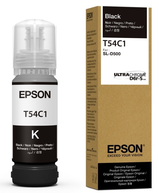Epson T54C1 / Tinta Negro 70ml | 2503 - Tinta Original Epson T54C120 Negro. Capacidad 70 ml. Tinta UltraChrome D6r-S basada en colorantes para imágenes vibrantes y realistas. Impresoras Compatibles: Epson SureLab SL-D500 SL-D540 SL-D570  