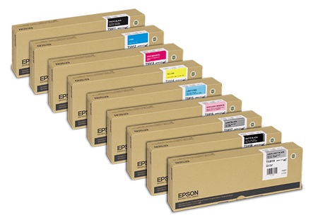 Tinta para Plotter Epson Stylus Pro 11880 / 700ml | 2500 - Tinta Original Epson: T591100 Photo Black T591200 Cyan T591300 Vivid Magenta T591400 Yellow T591500 Light Cyan T591600 Vivid Light Magenta T591700 Light Black T591800 Matte Black T591900 