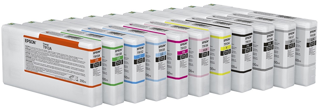 Tinta para Plotter Epson P5000 / T913 | 2503 - Tinta Original Epson T913. El Kit Incluye: T913100 Negro, T913200 Cyan, T913300 Magenta, T913400 Amarillo, T913500 T913600 T913700 T913800 Negro Mate, T913900 T913A00 Naranja, T913B00 Verde, T913D00 Violeta