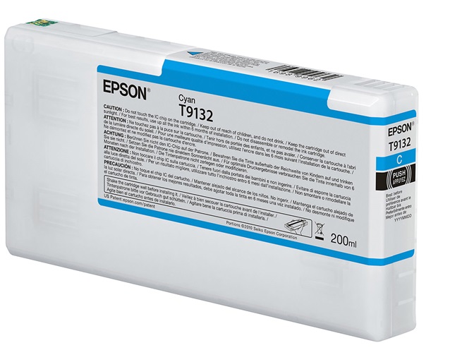 Tinta Epson T9132 / Cian 200 ml | 2503 - Cartucho de Tinta Original Epson T913200 Cian de 200 ml. Plotters Compatibles: Epson SureColor P5000 