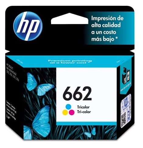 Tinta HP 662 CZ104AL Tricolor / 300 Pág | 2405 - Tinta HP 662 CZ104AL Tricolor. Rendimiento Estimado 100 Páginas al 5%.