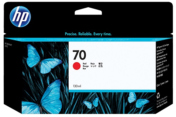 Tinta  HP 70 C9456A Rojo / 130ml | 2405 - Cartucho de Tinta HP C9456A Rojo de 130 ml 