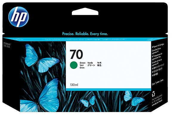 Tinta  HP 70 C9457A Verde / 130ml | 2405 - Cartucho de Tinta HP C9457A Verde de 130 ml 