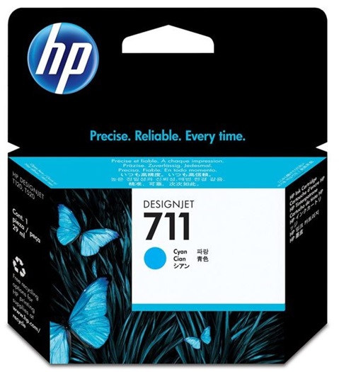 Tinta HP 711 CZ134A / Cian Pack x3 | 2405 - Tinta HP CZ134A Capacidad 3x 29 ml. Plotter HP T120 T130 T520 T530  