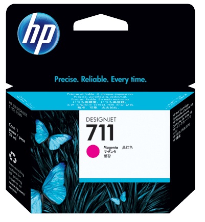 Tinta HP 711 CZ135A / Magenta Pack x3 | 2405 - Tinta HP CZ135A Capacidad 3x 29 ml. Plotter HP T120 T130 T520 T530  