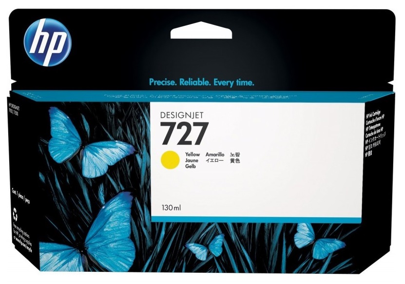 Tinta HP 727 B3P21A Amarillo / 130ml | 2405 - Cartucho de Tinta HP 727 B3P21A Amarillo de 130 ml