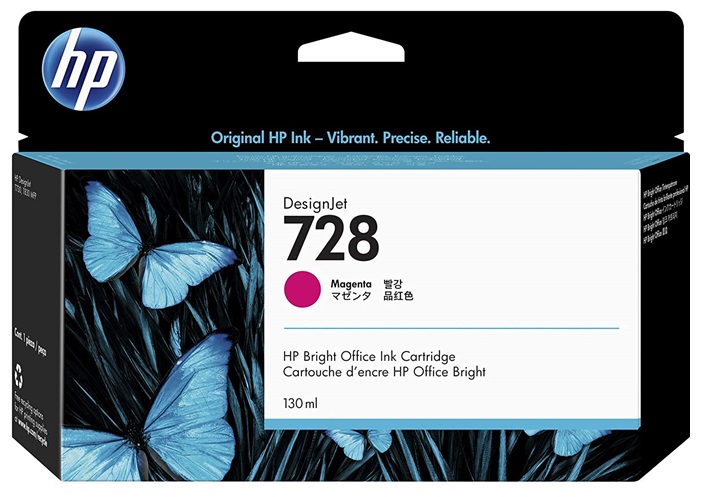 Tinta HP 728 F9J66A Magenta / 130ml | 2405 - Cartucho de Tinta Original HP F9J66A Magenta de 130 ml.